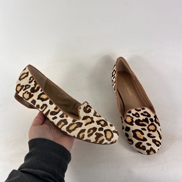 Arturo Chiang loafers women's size 7.5 cheetah print tan brown minimalist shoes - Picture 1 of 11